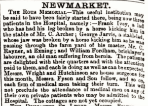 The Rous Memorial Hospital's first patients, in 1880 - note 'Fyson and Son is incorrect, it was Robert Fyson and his nephew Ernest (see below or click image for source and acknowledgements etc., ref. Image 5).